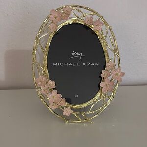 Michael Aram Gold and Pink Floral Frame